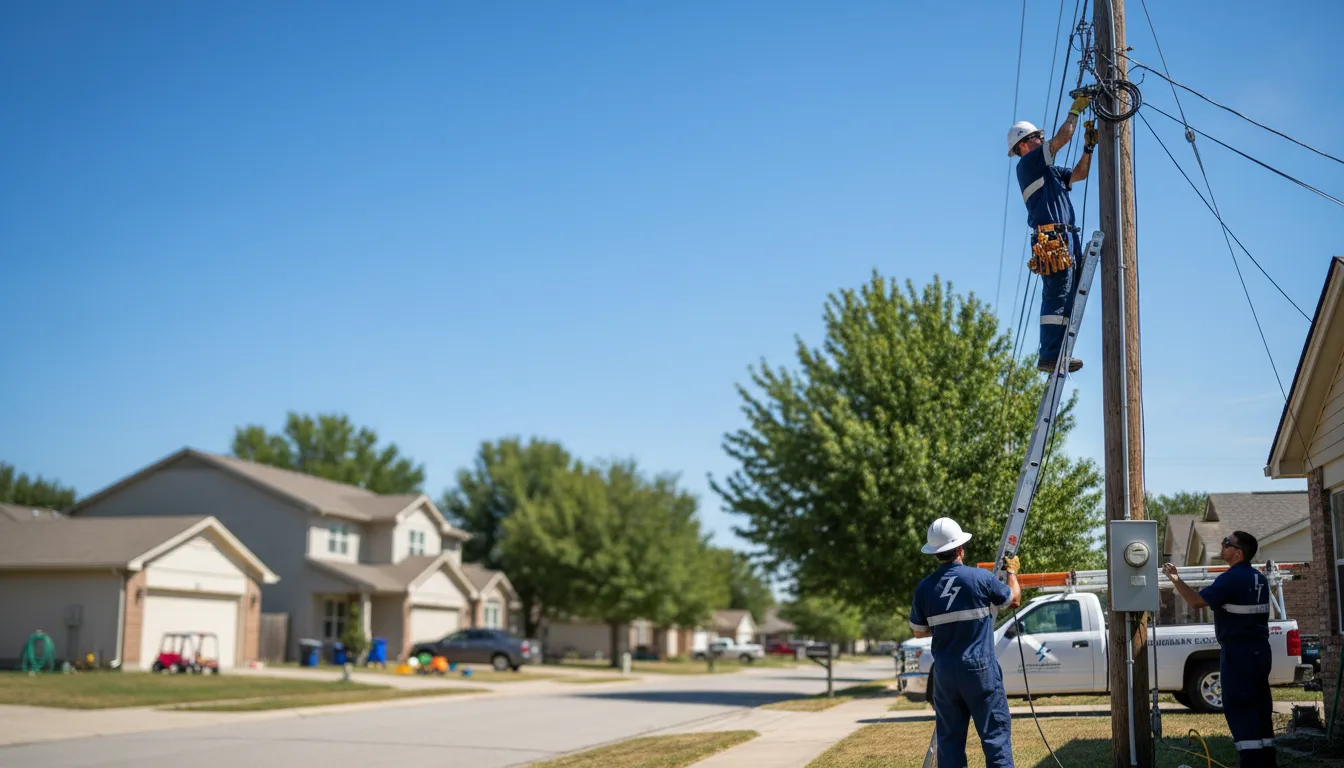 Residential electrician providing installation services in Guthrie, TX